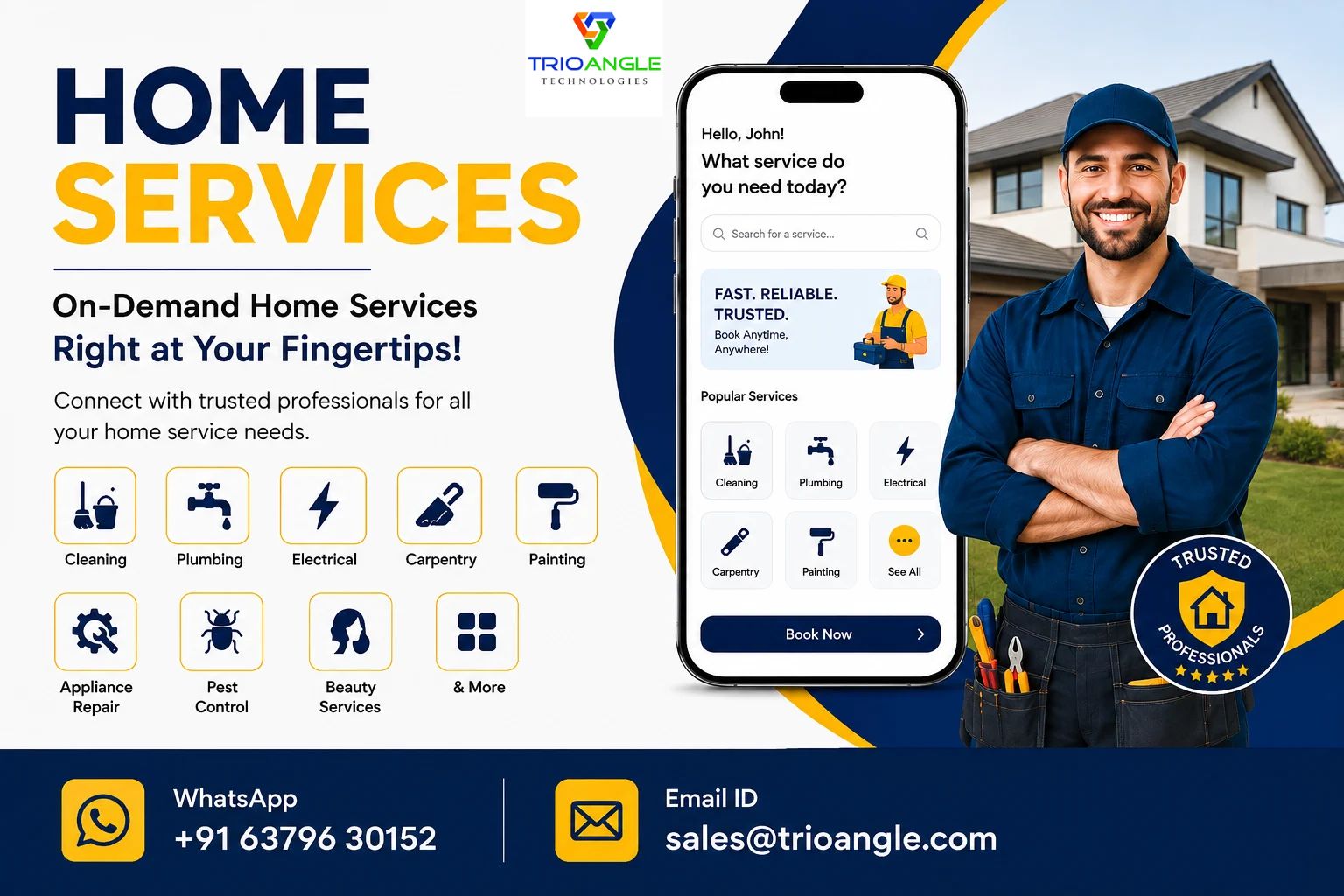  Home Services App | On-Demand Home Service Software